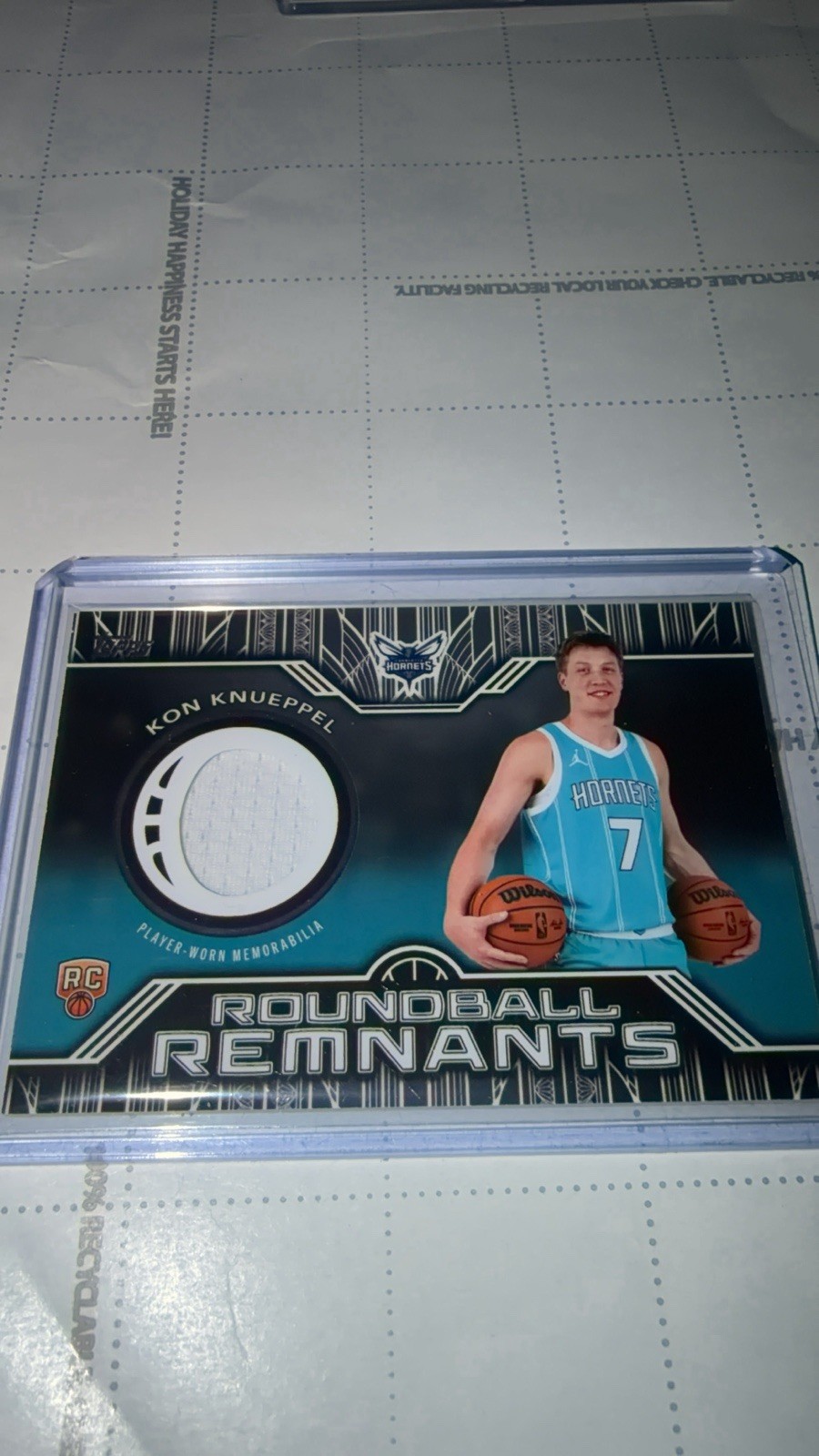 2025-26 Topps - Rookie Roundball Remnants Kon Knueppel #RRR-KK (MEM, RC)