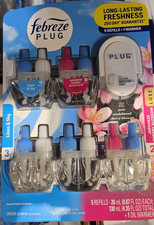 Febreze Plug Starter Kit Wall Plug-In Oil Warmer  5 Refills Variety 26mL UL