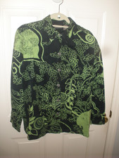 Women's Blazer Additions by Chico's Green/black Size 1 XL  T97 