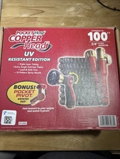 Pocket Hose Copper Head Expandable Garden Hose 100FT, With New 360° Pocket Pivot