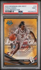 2022 BOWMAN UNIV BEST #20 OTEGA OWEH /50 GOLD REFRACTOR LOW POP PSA 9