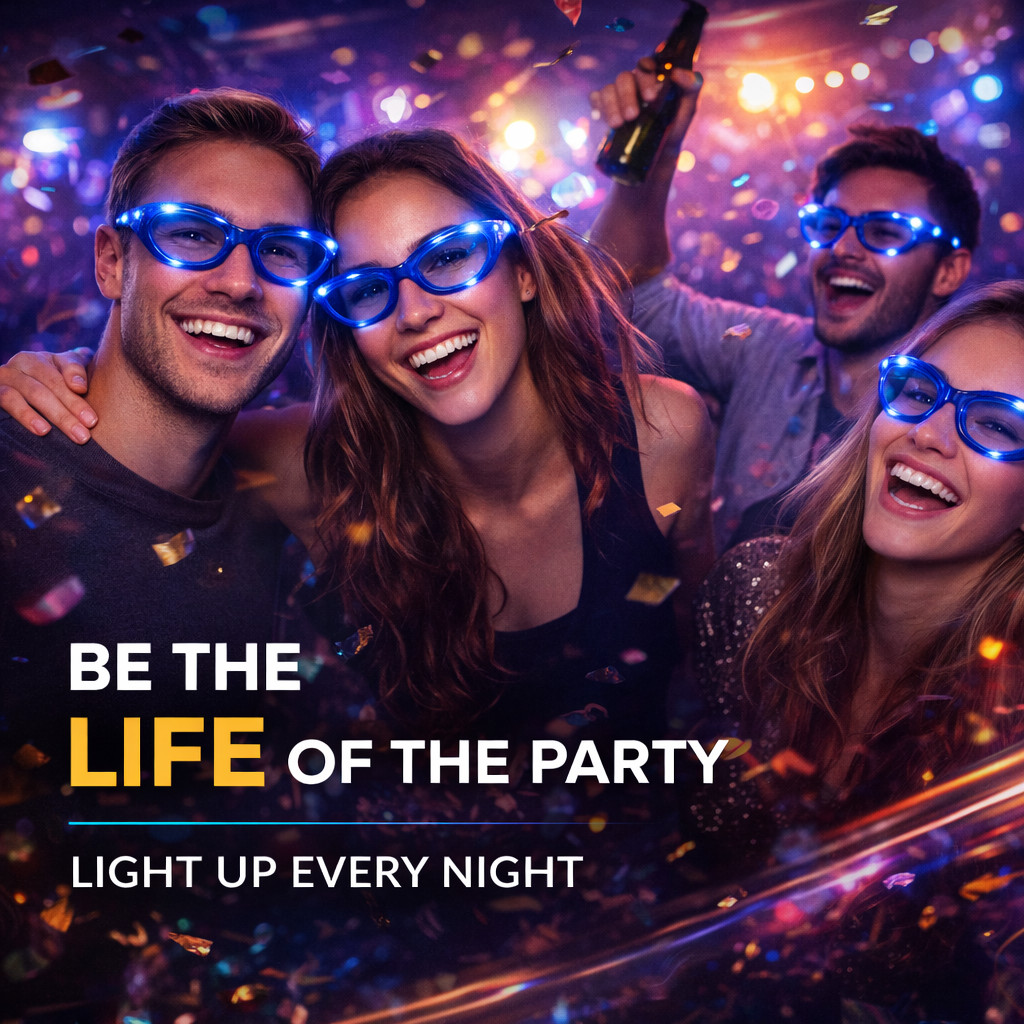 2-10 PIEZAS LED Luces Gafas Intermitentes Neón Brillo Discoteca Discoteca Fiesta Gafas
