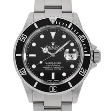 ROLEX SUBMARINER Date 16610 black D Number second hand mens