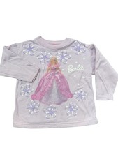 Vintage Barbie Lavender kids Sweatshirt Size M Made In USA Mattel inc. 