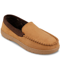 Haggar Men's Indoor/Outdoor Microsuede Venetian Slipper Size L Fleece Lining