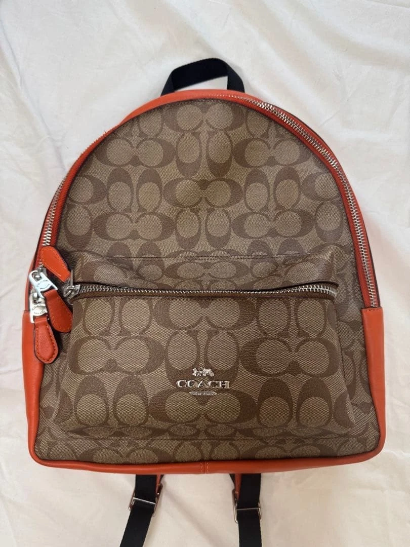 バッグ Coach Signature Canvas Backpack Orange Coach Backpack Orange Bags & Handbags for Women for sale | eBay