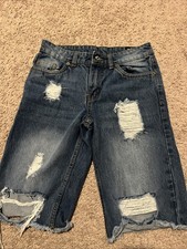 Teen Boys Parker Slim Fit Buffalo David Bitton Distressed Shorts Size 14