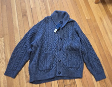 GU | Engineered Garments Cable Shawl Collar Cardigan Gray Size XL