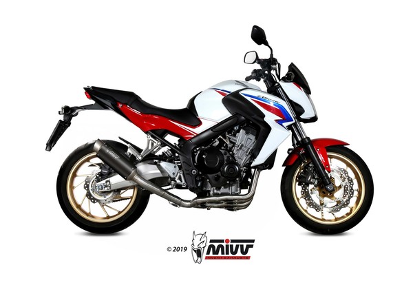 Kompletter Auspuff Mivv Gp Pro Inox Schwarz FÜR Honda Cb 650 F 2014-2018-image
