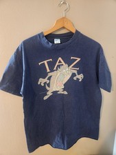 Tasmanian Devil 1995 Adult Large Navy Blue T Shirt USA Warner Bros Looney Toons