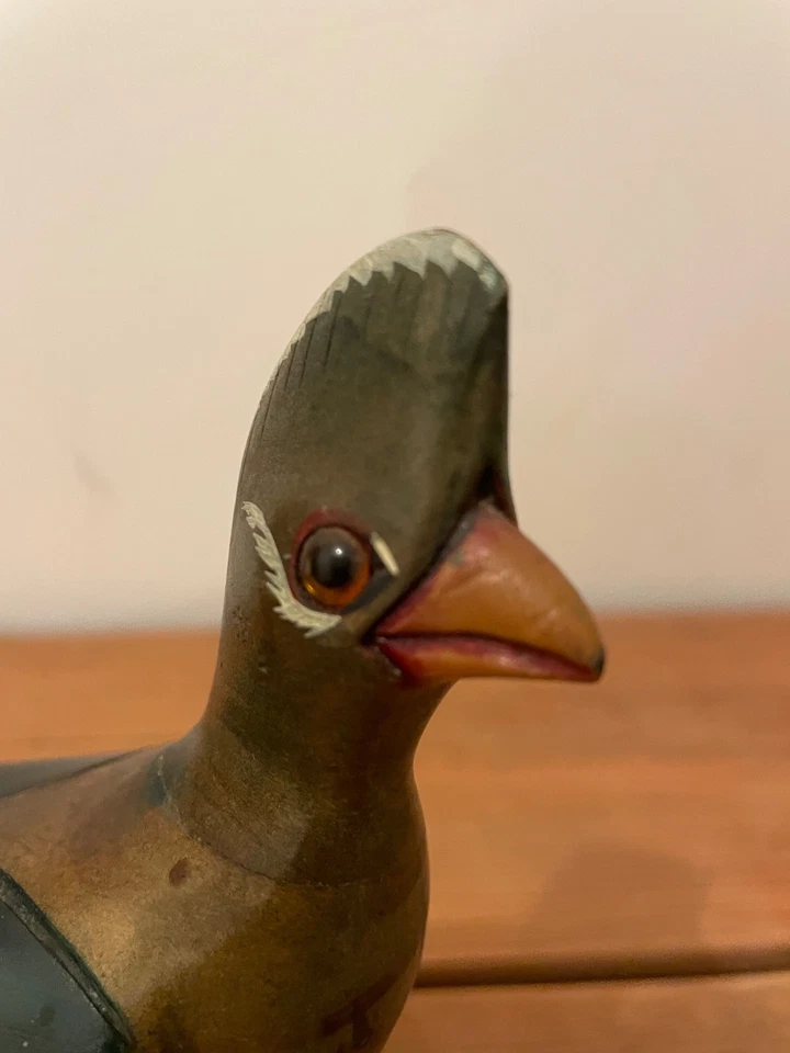 Knysna Lourie Oiseau d’Afrique Bois Sculpté Main Numéroté - Photo 2/4