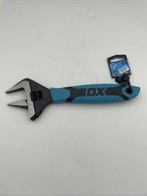 OX Tools P324610 Pro verstellbarer Schraubenschlüssel extra breite Backen 10 Zoll/250 mm
