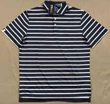 NWT RLX Ralph Lauren Performance Golf Striped Polo Shirt Wicking Men's Size M