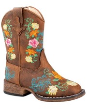 Roper Toddler-Girls' ' Bailey Floral Western Boot Broad Square Toe -