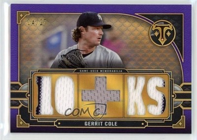 2022 Topps Triple Threads Relics Amethyst /27 Gerrit Cole #TTR-GC3 hg6