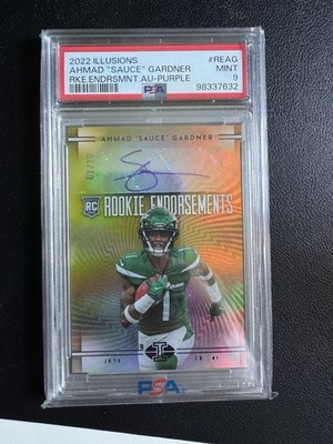 SAUCE GARDNER Rookie Endorsements Auto Purple 1/10 #RE-AG PSA 9 First On Print