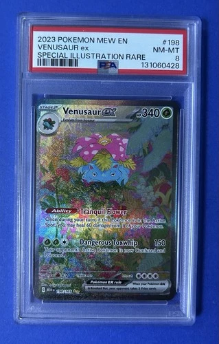 2023 Pokémon Mew En Venusaur ex Special Illustration Rare #198 PSA 8 NM-MT