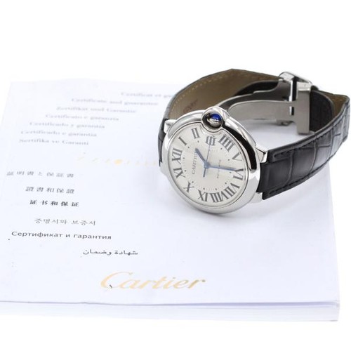 Cartier Ballon Bleu W69017Z4 36mm SS Silver Dial Automatic Wat...
