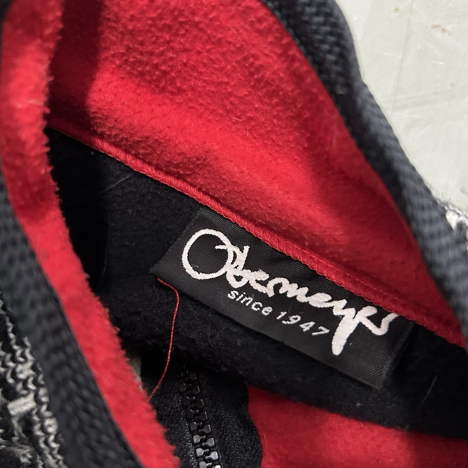 Vtg Obermeyer Black Fleece Nordic Alpine 1/4 Zip Pullover Womens Sz Medium Foto 4 de 4