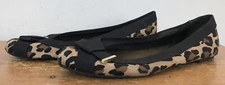 Payless Christian Siriano Leopard Print Ballet Ribbon City Flats Shoes 6.5