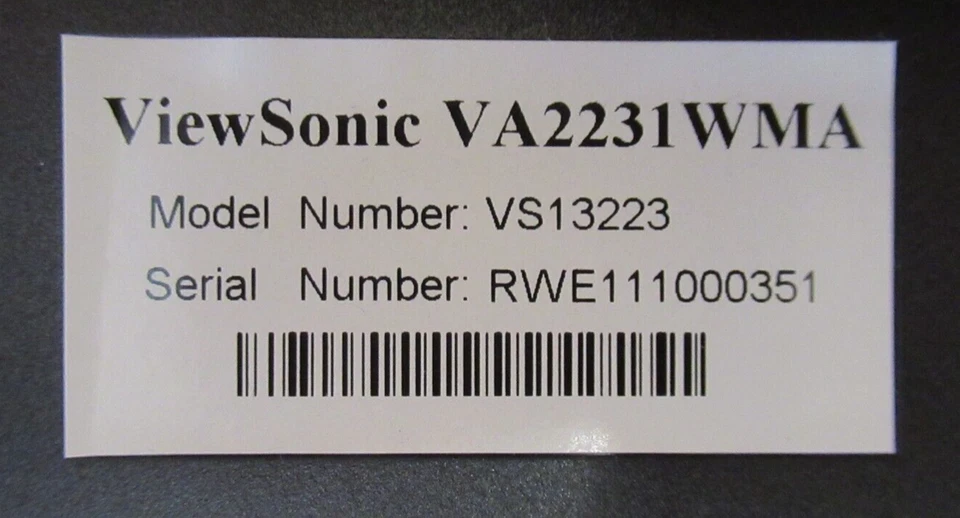 ViewSonic VA2231WMA VS13223 21.5" LCD TFT LED HD Widescreen Monitor VGA - Image 4 of 4