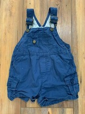 OshKosh bgosh denim vestbak blue Overalls shorts  size 6 / 9 month
