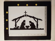Baby Jesus Bethlehem Manger Christmas 11" x 8.5" Stencil FAST FREE SHIPPING