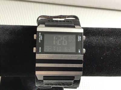 Rare Fossil Digital Watch JR9747 Black 