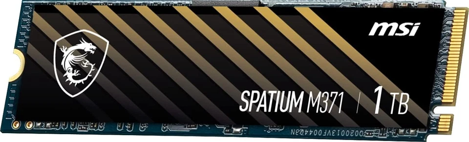 Msi Spatium M371 1TB SSD Hard Disk M.2 2280 NVMe PCIe Gen3x4 3D Nand 2350 MB/s - Immagine 2 di 4