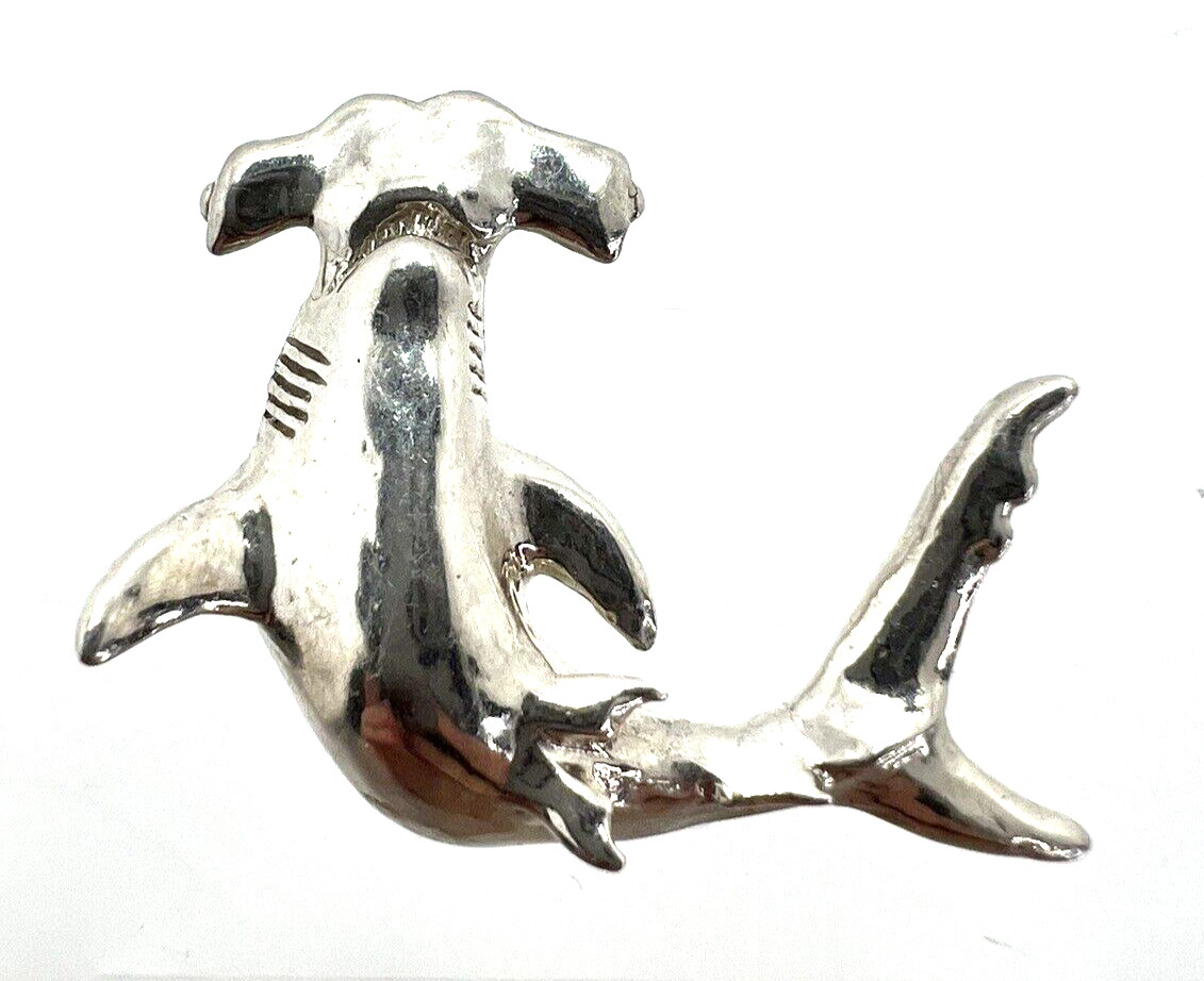 JLD Solid Sterling Silver 925 Hammerhead Shark Pe… - image 1