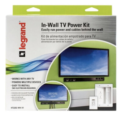 Legrand HT2202-WH-V1 In-wall TV Power Kit - White