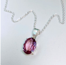 Natural Alexandrite Pendant Color Changing Gemston,925 Sterling Silver Pendant