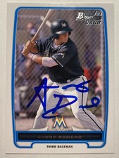 Avery Romero Signed Bowman #BDPP52 2012 Card Miami Marlins Auto MLB RAD