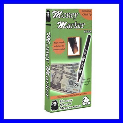 Money Marker 5 Counterfeit Pens Bill Detector Pen W ...