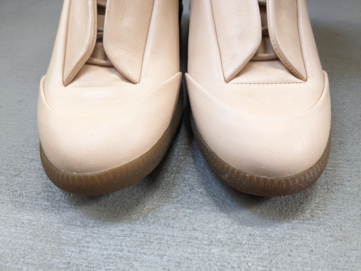スニーカー Maison Margiela Beige Sneakers With Textured Heel Maison Margiela Future Beige Men 10 43 Leather High Top