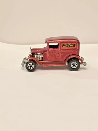 vintage Hot Wheels Early Times Delivery Truck dark red - 1977 excellent