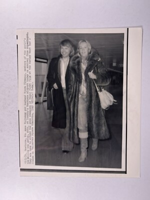 ABBA Photo Agnetha Faltskog Bjorn Ulvaeus Orig Black And White Press Promo 1978