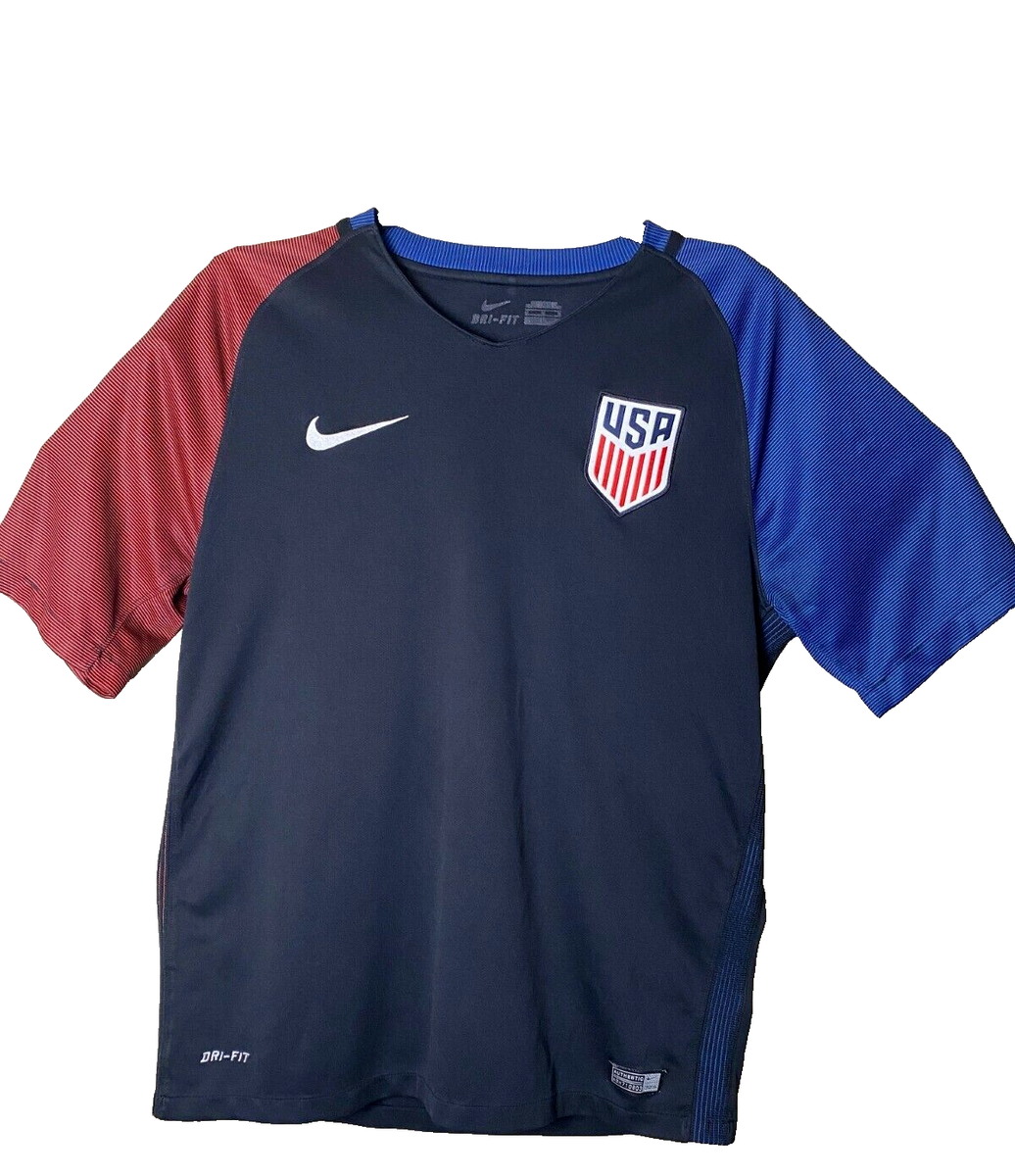 Nike Dri-Fit Mens Size M 2016 Team USA World Cup Soccer Jersey
