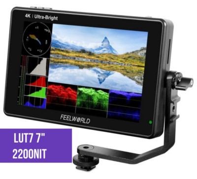 FEELWORLD LUT7 7'' 2200nit 1920x1200 FHD IPS Touchscreen Camera DSLR Field Monito