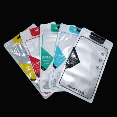 Colorful Mobile Case Shell Pouches Plastic Bags Phone Accessary Retail Packaging