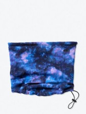 Victorias Secret Pink Multi Polar Fleece Neck Gaiter Scarf Face Mask Black New