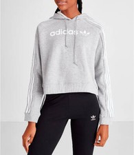 Size S M 90 Women's adidas Originals NWT Striped Cropped Hoodie