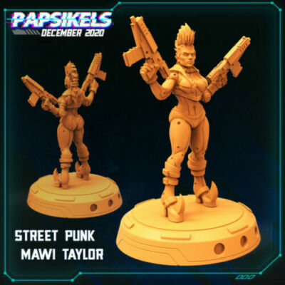 Street Punk Mawi Taylor - Cyberpunk Miniature by PAPSIKELS
