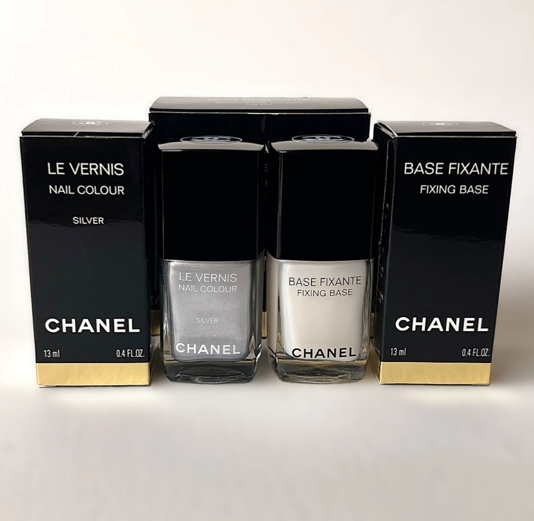 CHANEL Le Vernis Nail Polish DUO PLATINUM SILVER with Fixing Base
Opens in a new window or tab