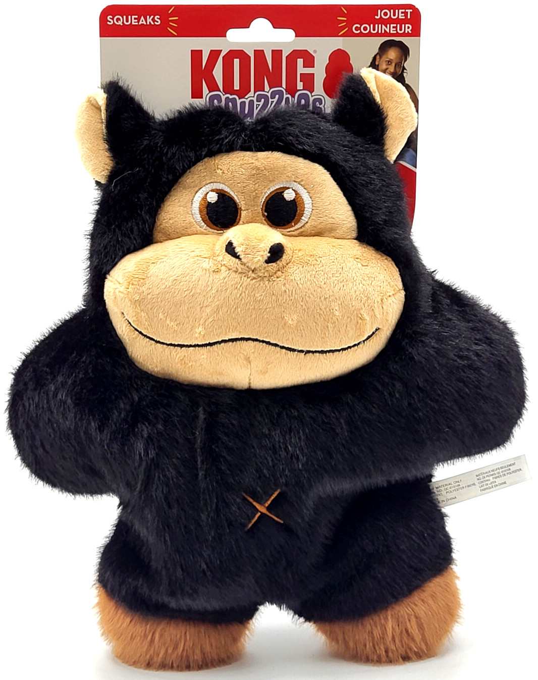 Kong Snuzzles Gorilla XL Plush Squeaky Super Soft Dog Toy 11"