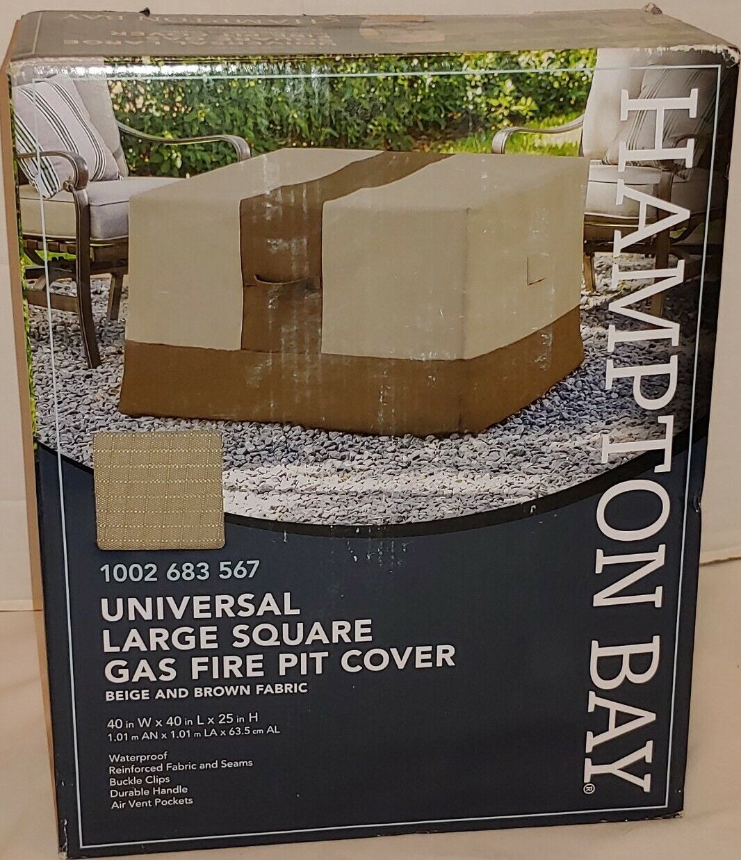 Hampton Bay Universal Large Square, Hampton Bay 30 Inch Outdoor Fire Pit Cover