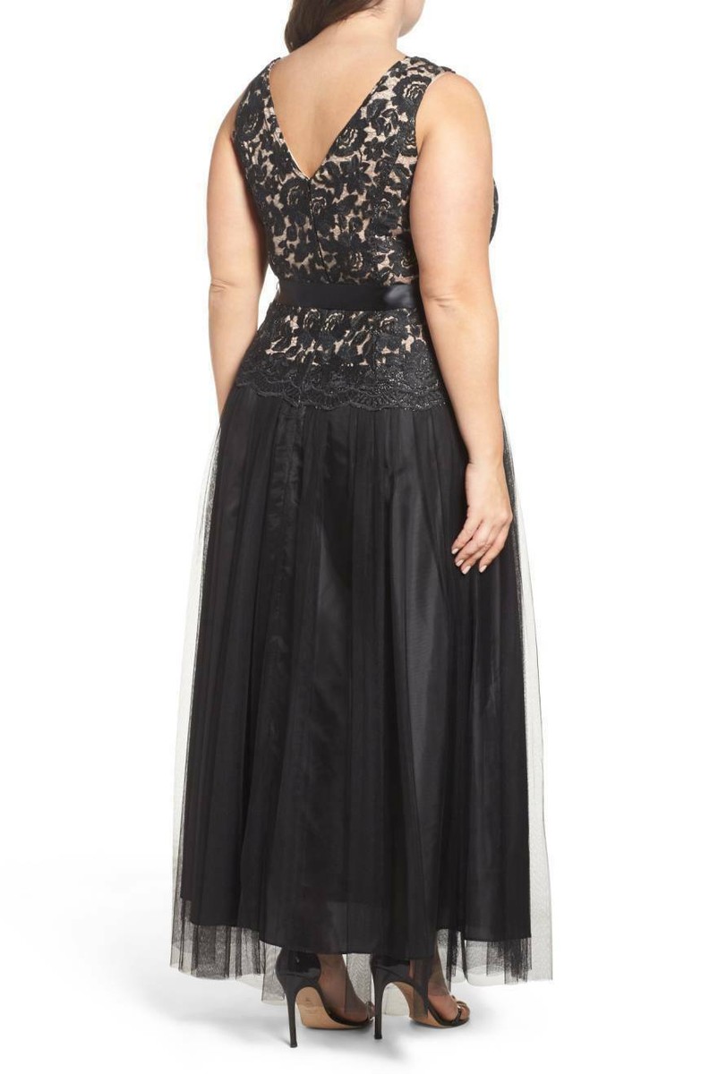 Marina illusion Lace & Mesh Gown Dress Sz 10 $220 *444 | eBay