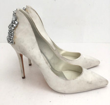 Ted Baker Women's Mieon2 Courts Size 6 Ivory Satin Jewel Embellished Heel New F1