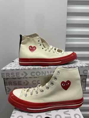 Converse CDG Chuck Taylor All Star 70 Hi Comme des Garcons PLAY A01794C 10 Men Converse x PLAY Comme des Garçons Chuck 70 Multi Heart  main image 2