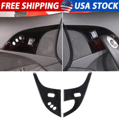 Glossy Black Door Child Lock Button Trim Panel Cover For Corvette C6 2005-2013